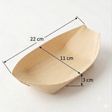 Fun® Wooden Boat Trays 8in [20pcs x 1pkt]