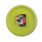 Fun® Color Party Plastic Plates set, Green, Large, Pack of 10