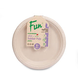 Fun® Biodegradable Natural Moulded Fibre Plate Ø9in Pack of 10