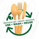 Fun® Gaïa Premium Natural Brown Cutlery Set [18pcs x 1pkt]