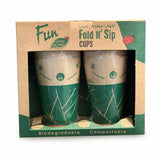 Fun® Fold N Sip Biodegradable Double Wall Lidless Paper Cup 12Oz   Kraft   10 Pcs