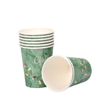 Fun® Paper Cup 7.5x9cm - Christmas Evergreen (Pack of 8)