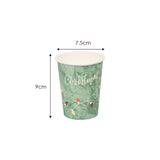 Fun® Paper Cup 7.5x9cm - Christmas Evergreen (Pack of 8)