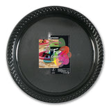 Fun® Color Party Plastic Plates set, Black, Large, Pack of 10