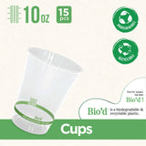 Fun Bio'd Clear Cup 10oz (Pack of 15)