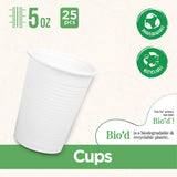 Fun Bio'd Cup - White 5oz (Pack of 25)