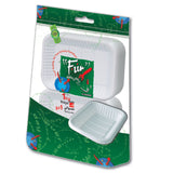 Fun® Everyday Rectangular Plastic Tray - White - 1 KG