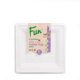 Fun® Biodegradable Moulded-Fibre Square Plate 8x8in Pack of 10